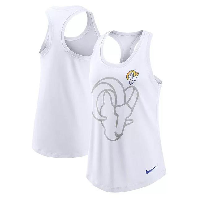 Womens Nike Los Angeles Rams Tri-Blend Scoop Neck Racerback Tank Top Product Image