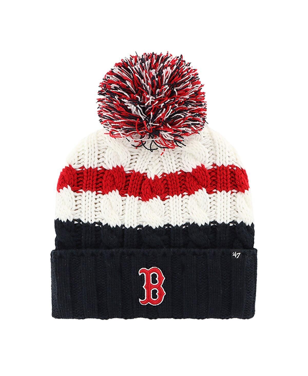 Womens 47 /Navy Boston Red Sox Ashfield Cuffed Knit Hat with Pom Product Image