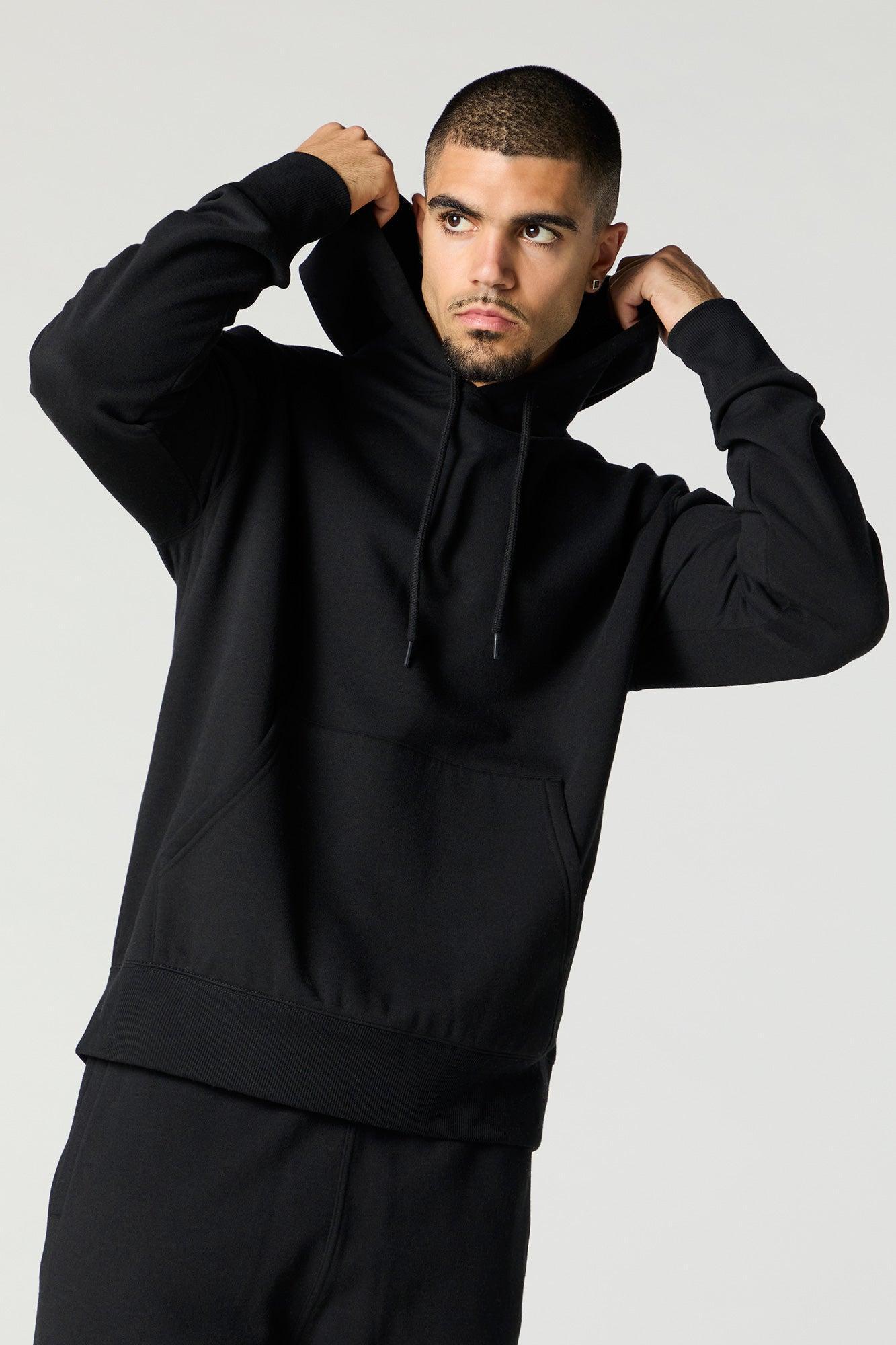 Everyday Solid Fleece Hoodie Male Product Image