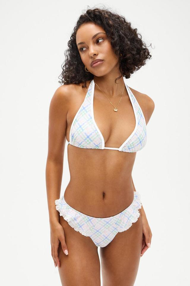 x DJERF AVENUE Diana Halter Bikini Top - Cottage Meadow Product Image