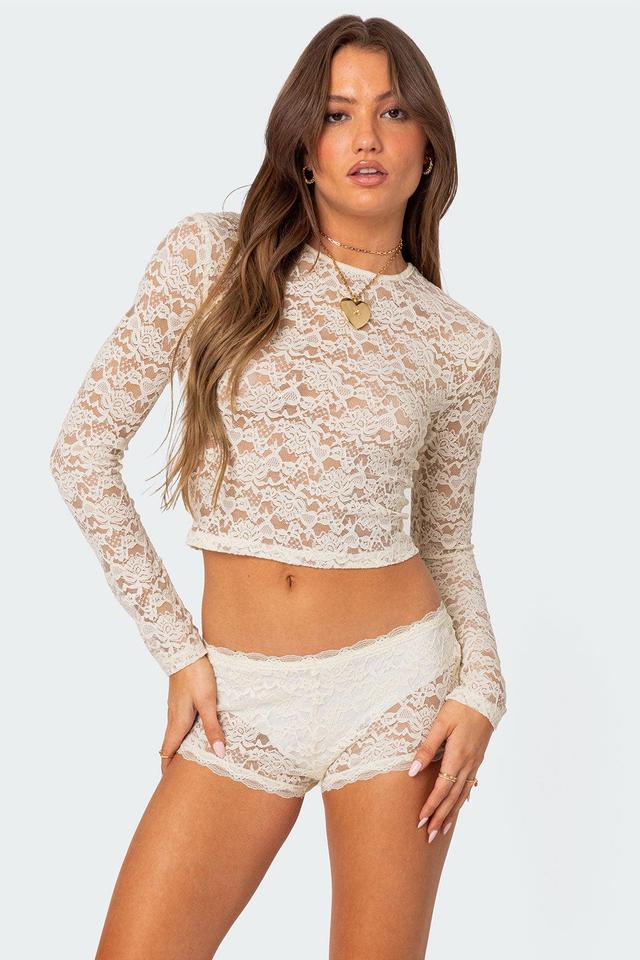 Estella Sheer Lace Top Product Image