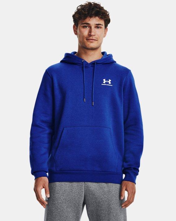 Under Armour Mens Under Armour Essential Fleece Hoodie - Mens Royal/White Product Image