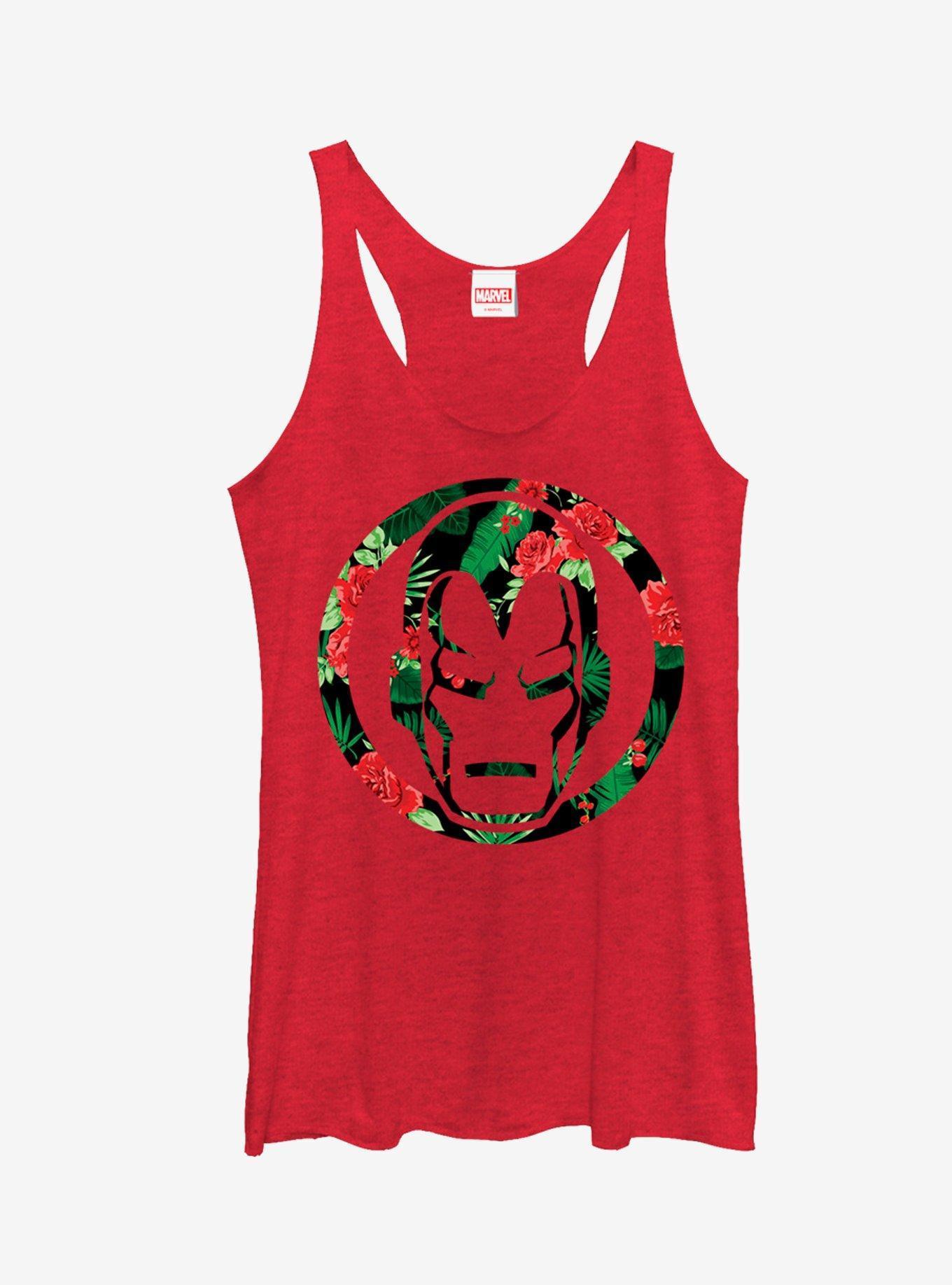 Marvel Iron Man Floral Print Girls Tanks Product Image