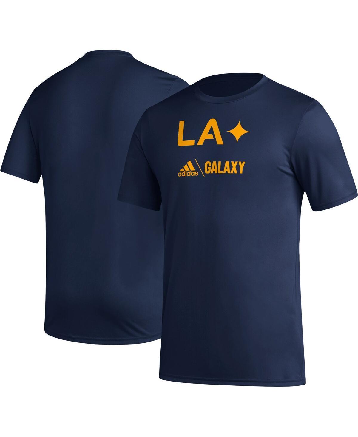 Mens adidas LA Galaxy Icon T-Shirt Blue Product Image