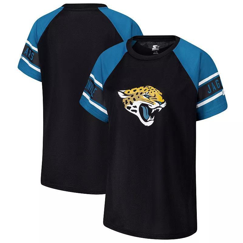 Womens Starter Jacksonville Jaguars 1st Rounder Color Block Raglan Top Product Image