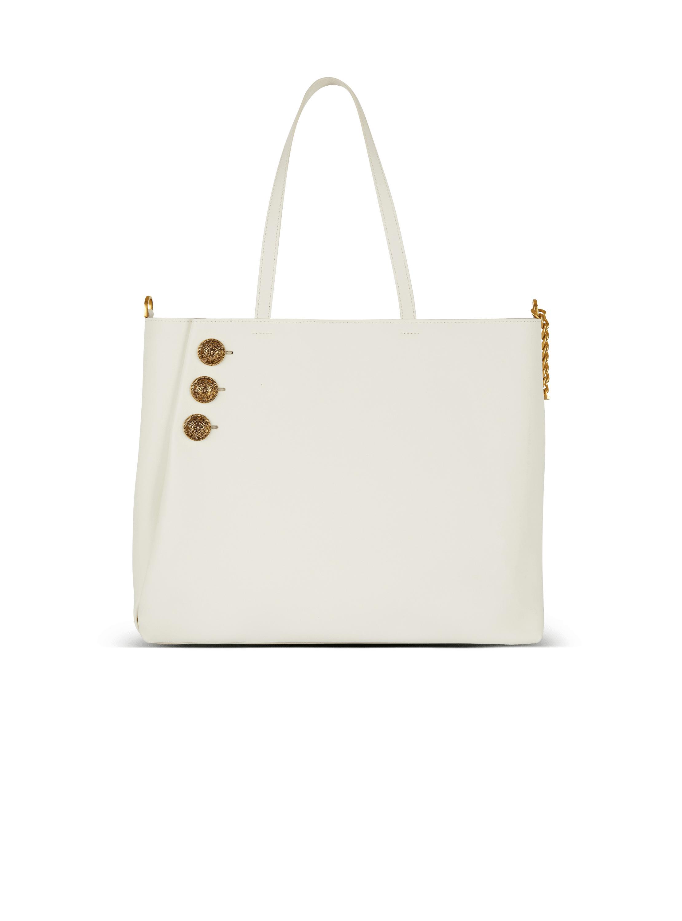 Emblème leather tote bag Product Image