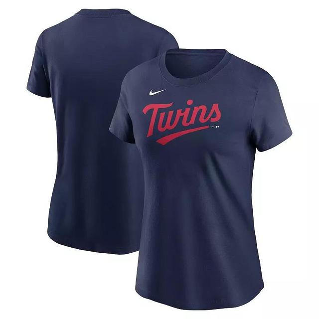 Womens Nike Minnesota Twins 2023 Wordmark T-Shirt Blue Product Image