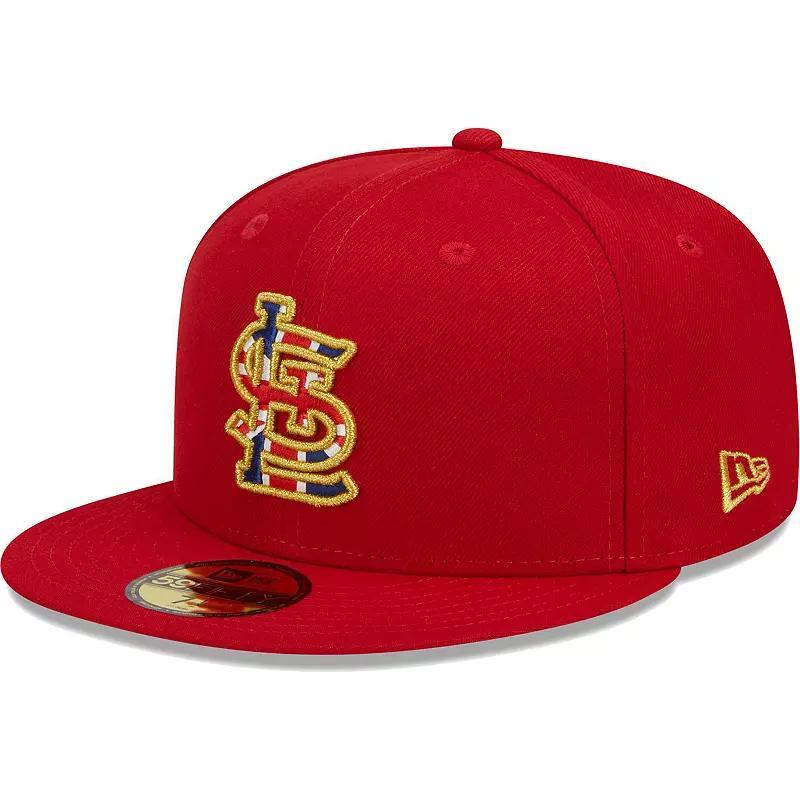 Mens New Era St. Louis Cardinals 2023 MLB World Tour: London Series Flag Fill 59FIFTY Fitted Hat Product Image