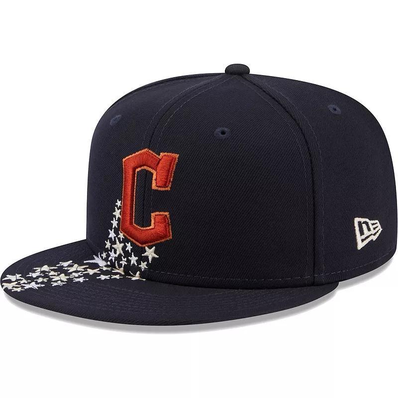 Mens New Era Navy Cleveland Guardians Meteor 59FIFTY Fitted Hat Grd Blue Product Image