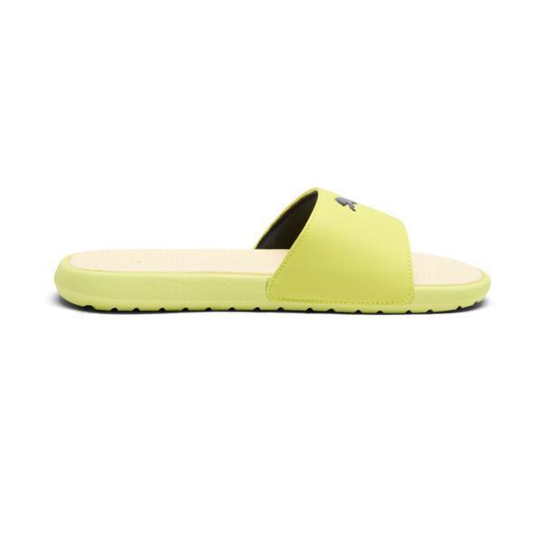 PUMA Cool Cat 2.0 Sport Women's Slides in Lime Sheen/Black/Creamy Vanilla Product Image