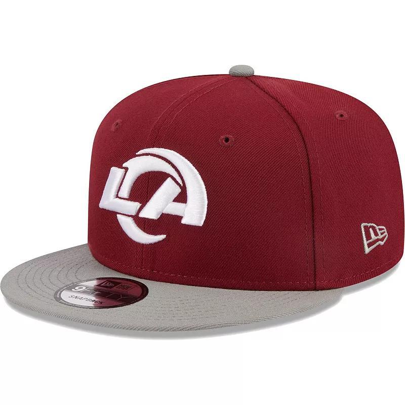 Mens New Era Cardinal Los Angeles Rams 2Tone Color Pack 9FIFTY Snapback Hat - Cardinal Product Image