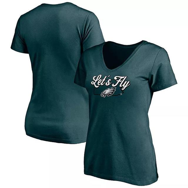 Womens Fanatics Branded Midnight Philadelphia Eagles Hometown Collection Wildcat V-Neck T-Shirt Product Image