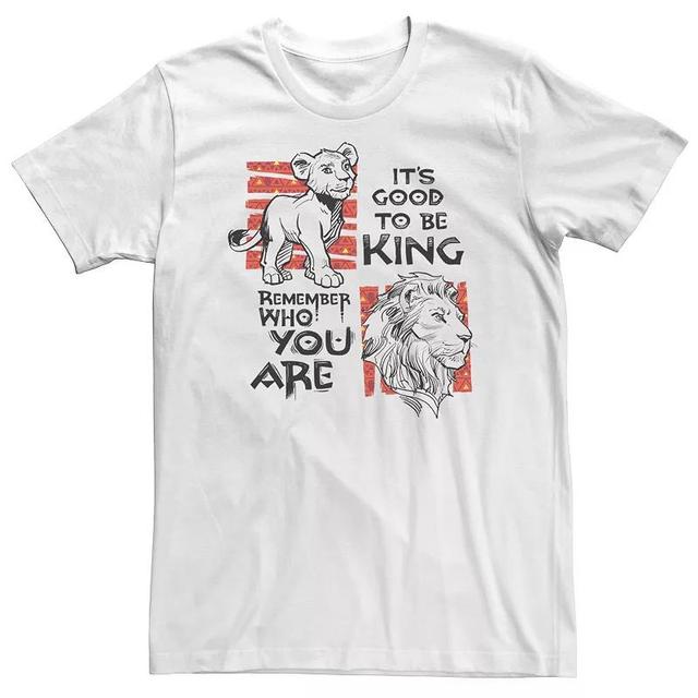 Big & Tall Disney The Lion King Live Action Simba Mufasa Quotes Poster Tee, Mens Product Image