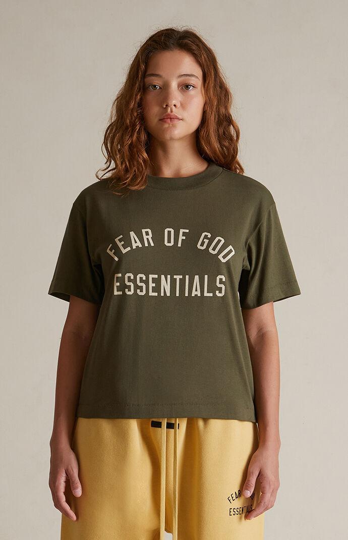 Fear of God Essentials Womens Tri-Blend Crew Neck T-Shirt - Product Image