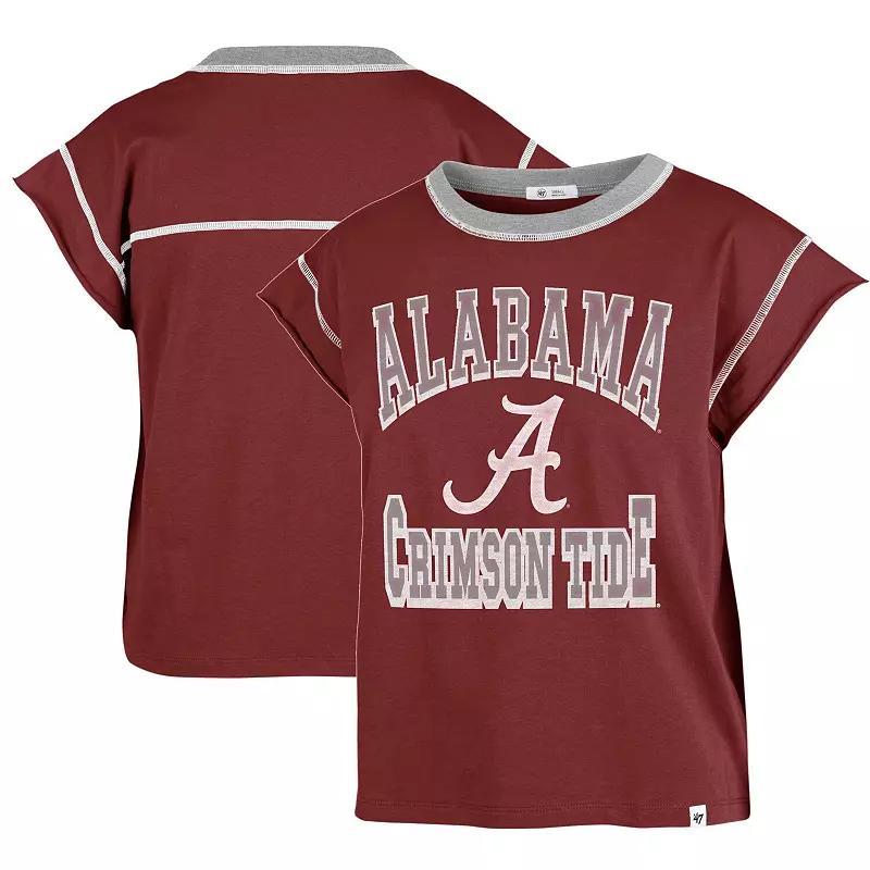 Womens 47 Crimson Alabama Crimson Tide Sound Up Maya Cutoff T-Shirt Product Image