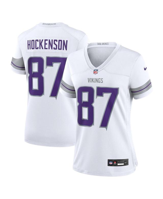 Nike Womens T.j. Hockenson Minnesota Vikings Alternate Game Player Jersey - White Product Image