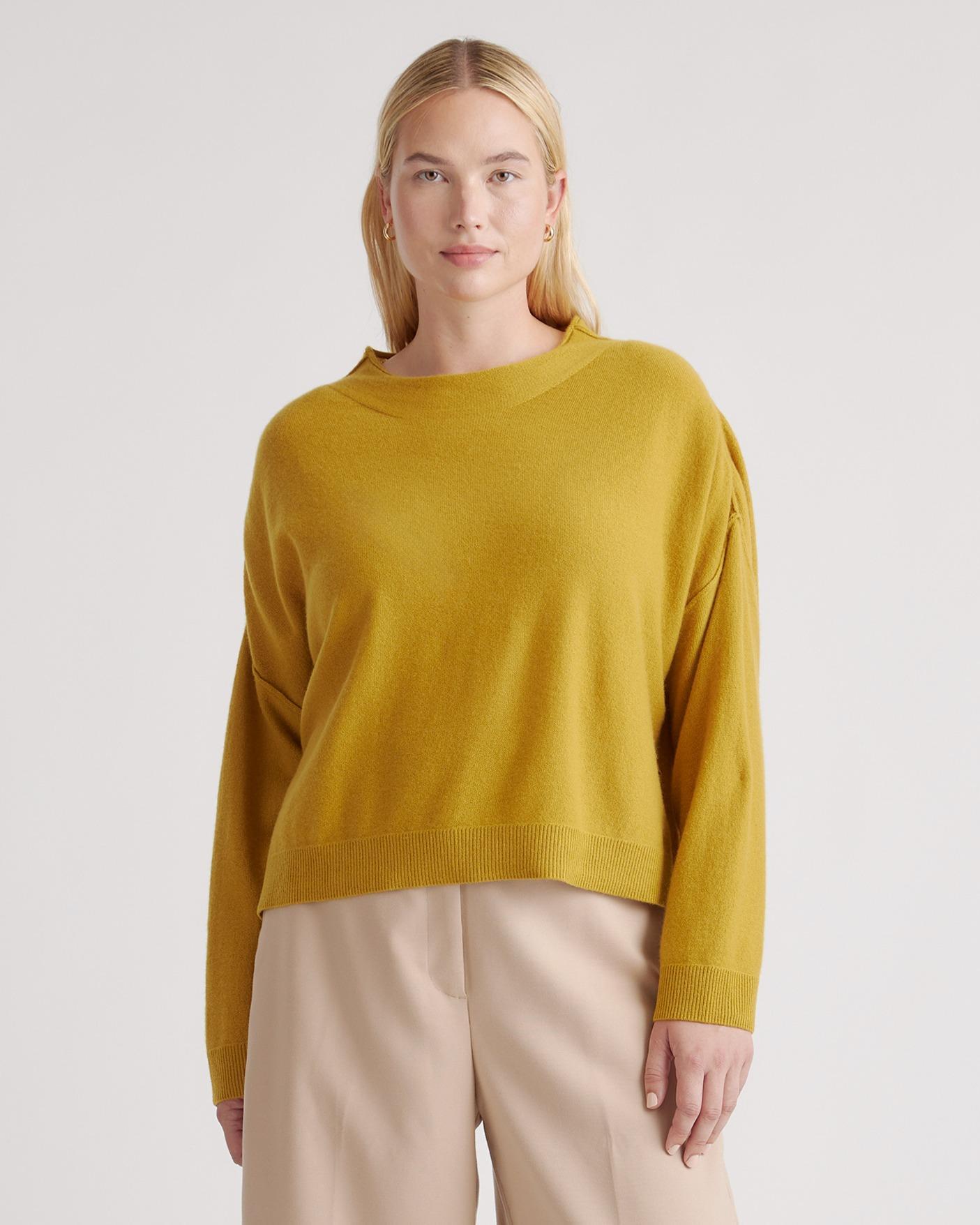 Mongolian Cashmere Mock Neck Sweater  Product Image