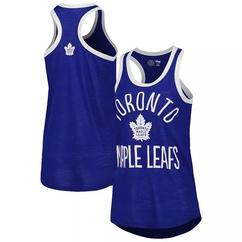 Womens G-III 4Her by Carl Banks Royal Toronto Maple Leafs First Base Racerback Scoop Neck Tank Top Product Image