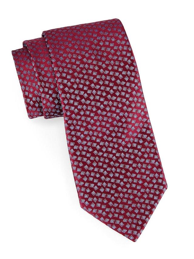 Mens Cube Jacquard Silk Tie Product Image