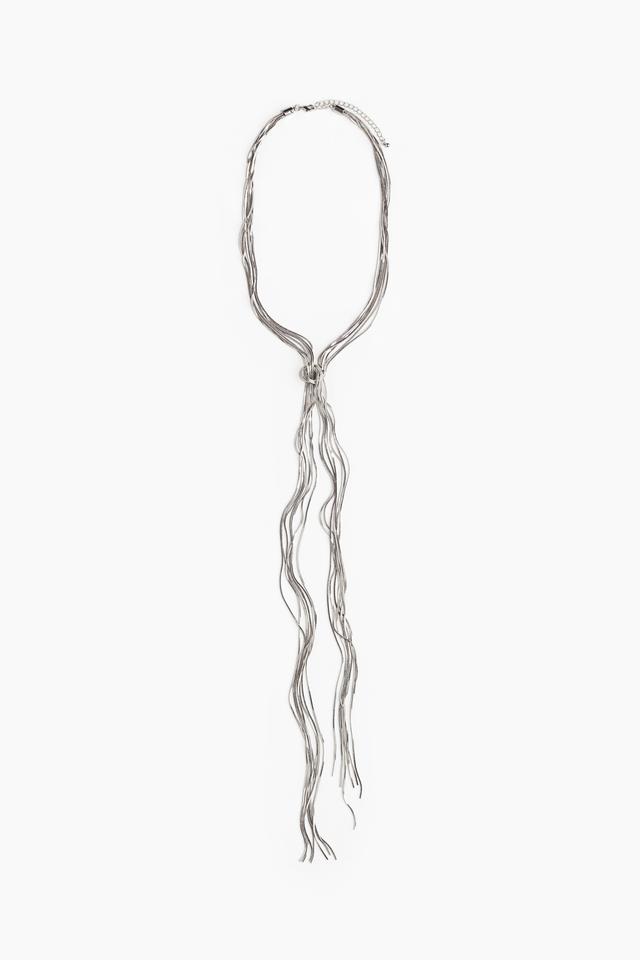 Snake Chain Lariat Necklace Product Image