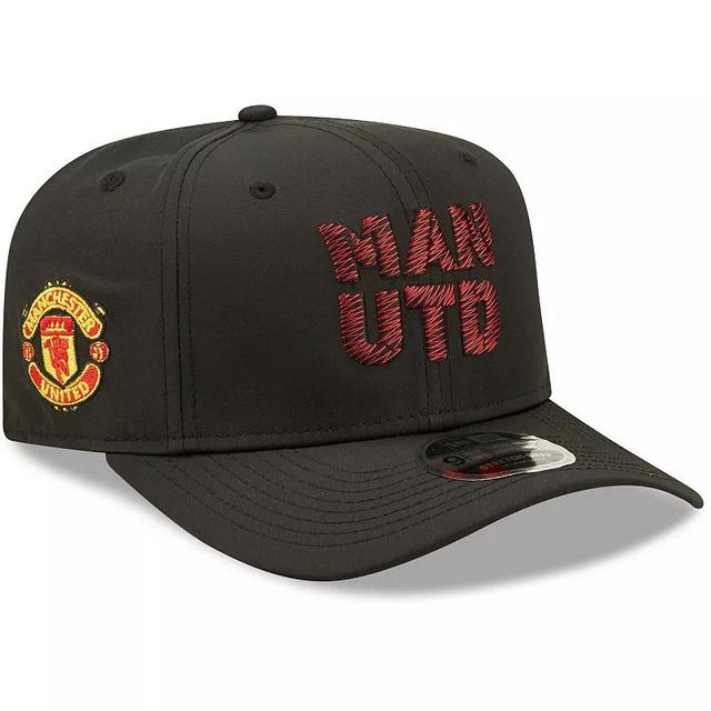 Mens New Era Black Manchester United Weave Overlay 9FIFTY Snapback Hat Product Image