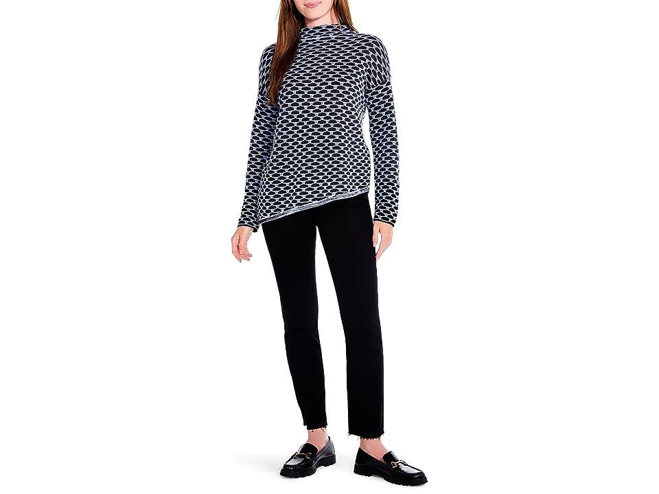 NIC+ZOE Petite Pixel Play Sweater Multi) Women's Clothing Product Image