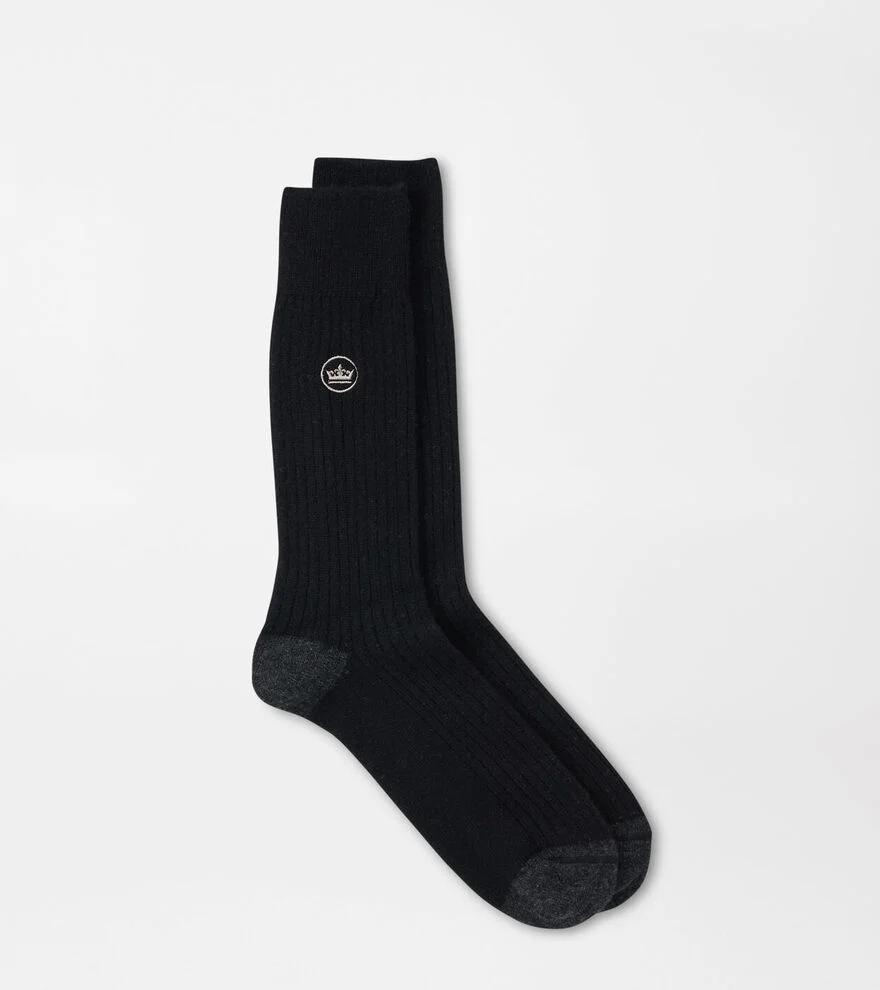 Peter Millar Mens Cashmere Crew Sock | Color: Black | Size: OS Product Image