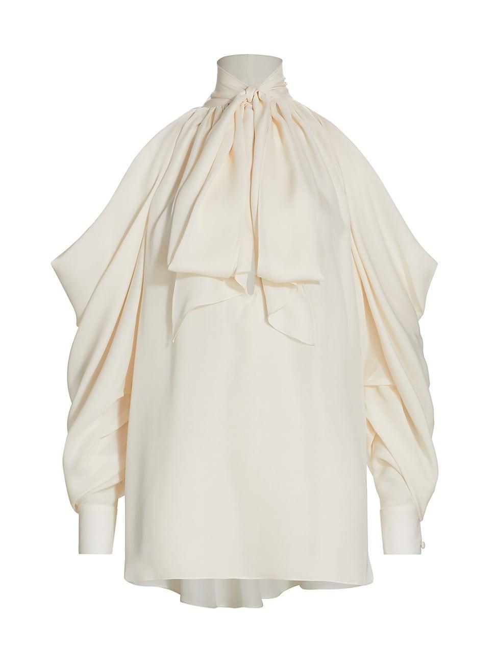 Womens Sasha Silk Off-The-Shoulder Blouse product image