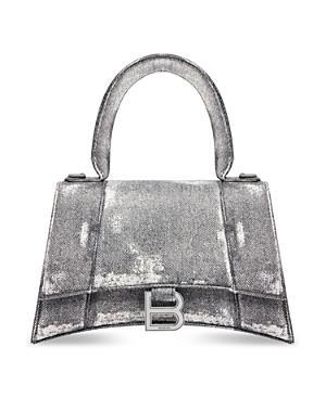 Womens Hourglass Small Handbag in Printed Denim Product Image
