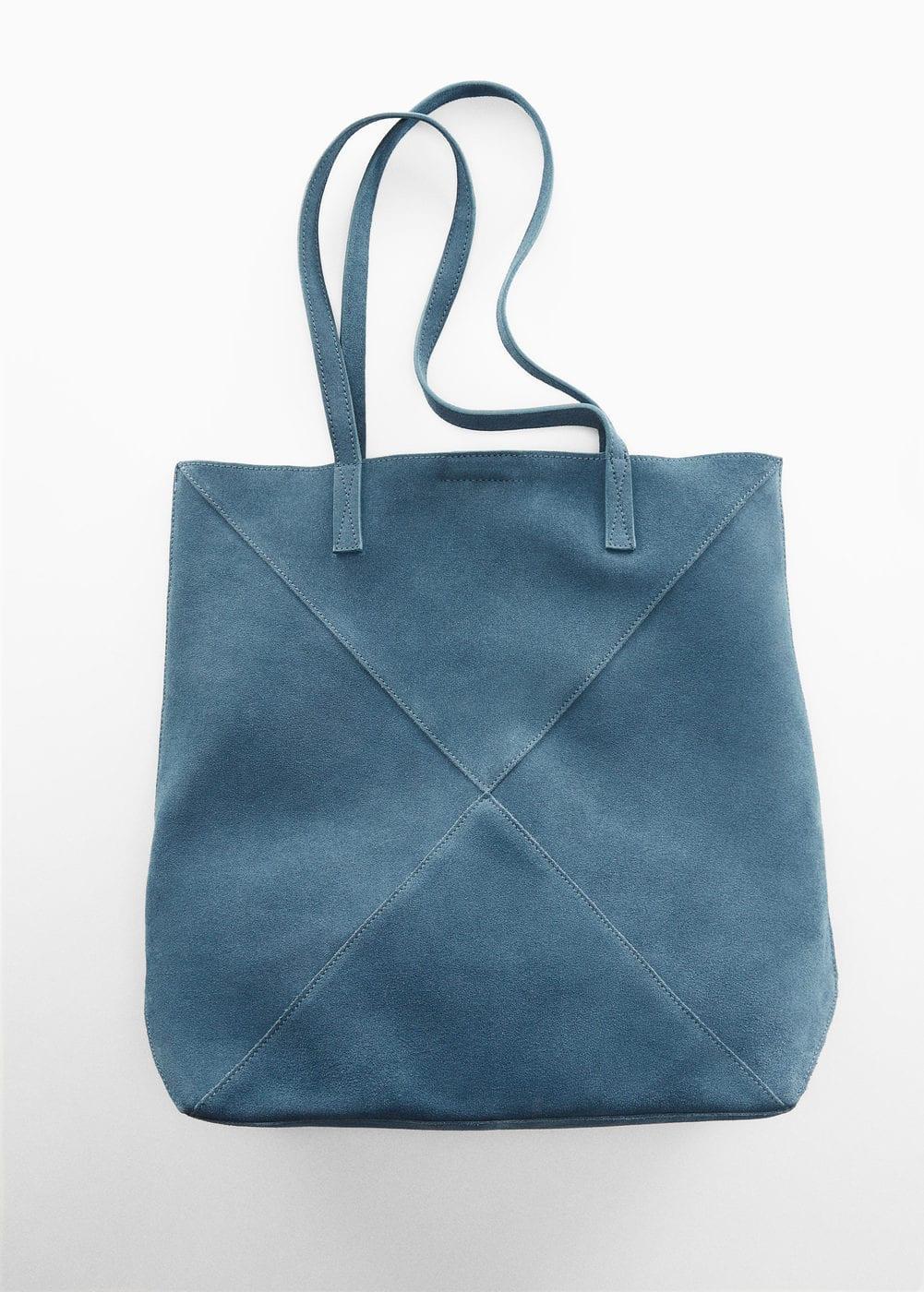 MANGO - Leather shopper bag - One size - Women Product Image