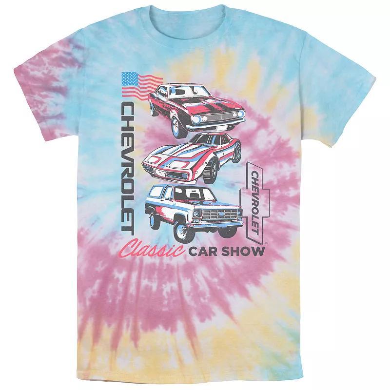 Mens Chevrolet Classic Car Show Tie Dye Graphic Tee Product Image