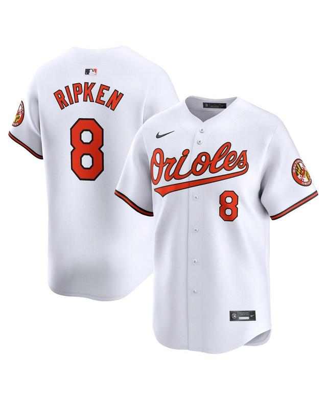 Nike Mens Cal Ripken Jr. White Baltimore Orioles Home Limited Player Jersey - White Product Image