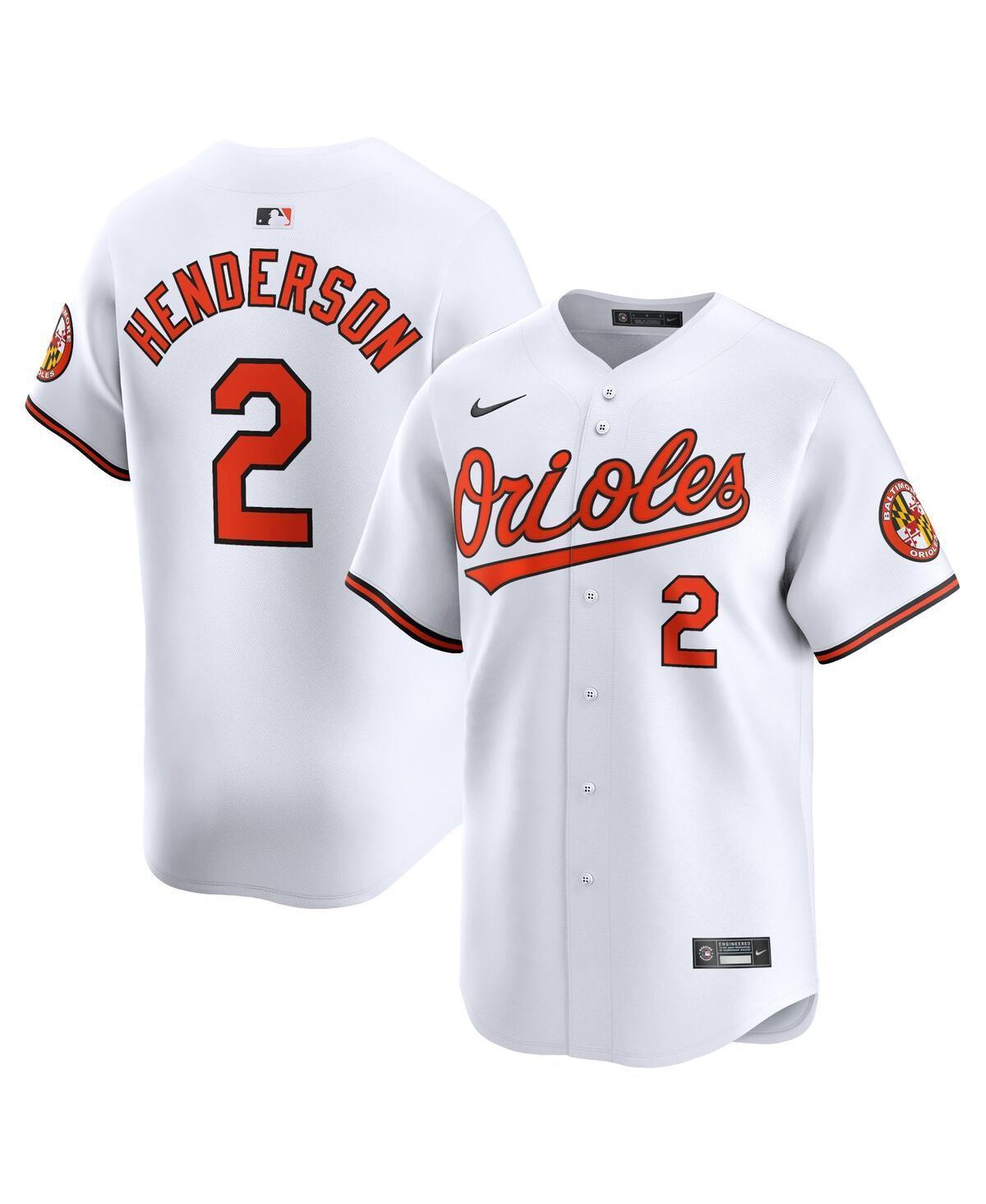 Mens Nike Gunnar Henderson White Baltimore Orioles Home Limited Player Jersey - White Product Image