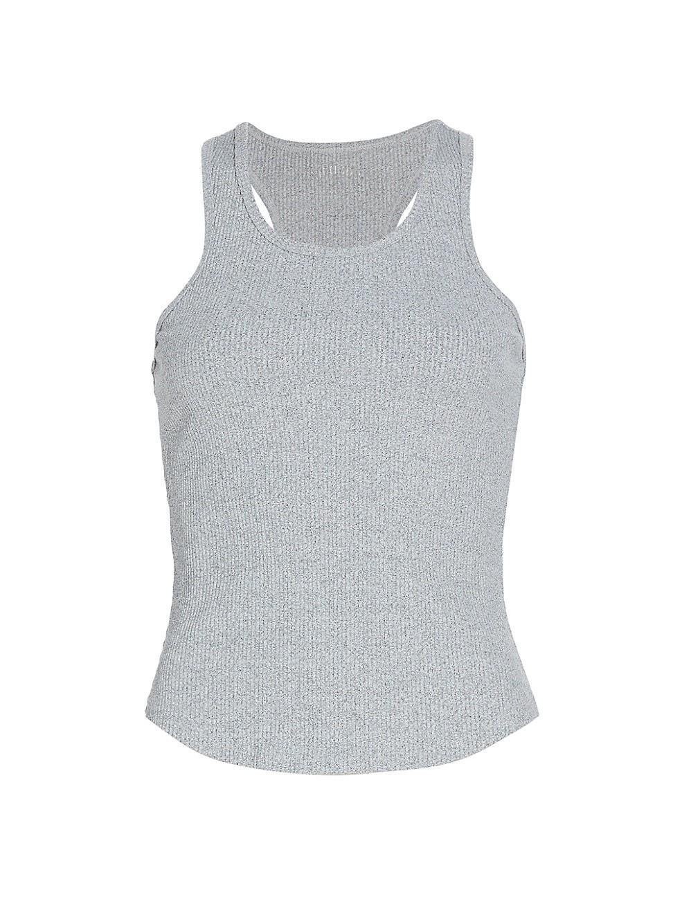 Womens Ribbed Sporty Tank Top Product Image