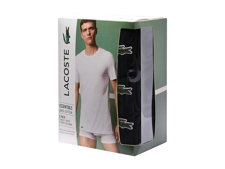 Lacoste Mens Regular-Fit Crewneck Undershirts 3 Pk. Product Image