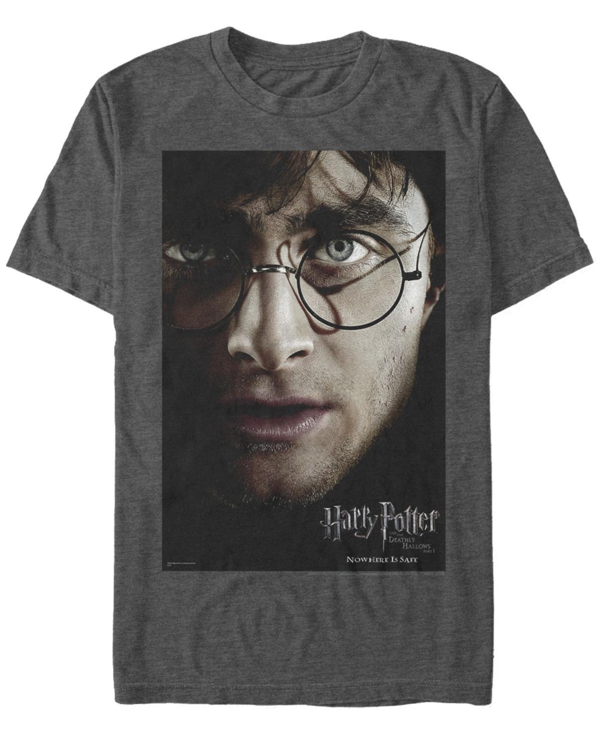 Mens Harry Potter Deathly Hallows Harry Potter Poster Graphic Tee Grey Heather Product Image