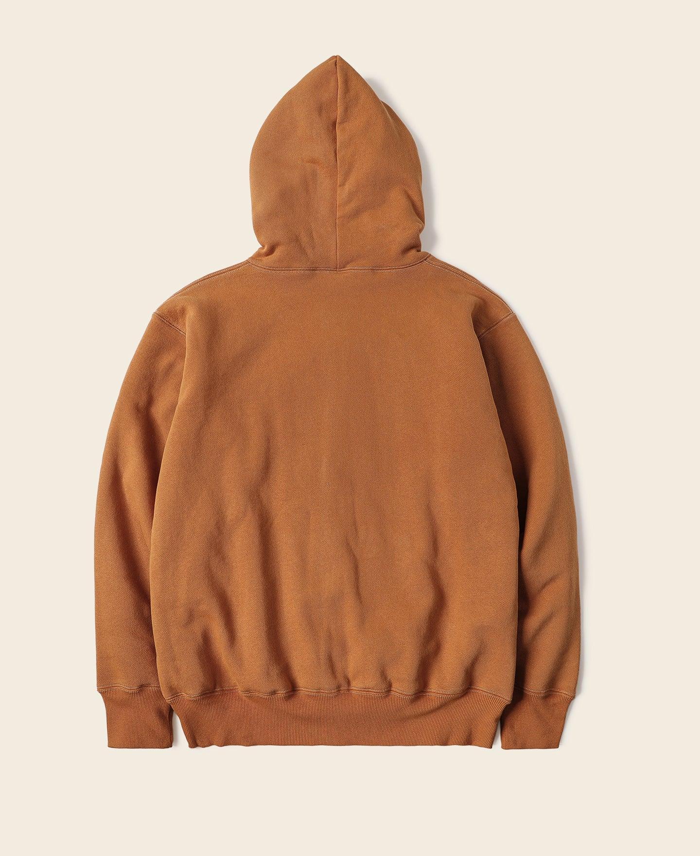 1950s Wind Shield Full-Zip Thermal Hoodie - Orange Product Image