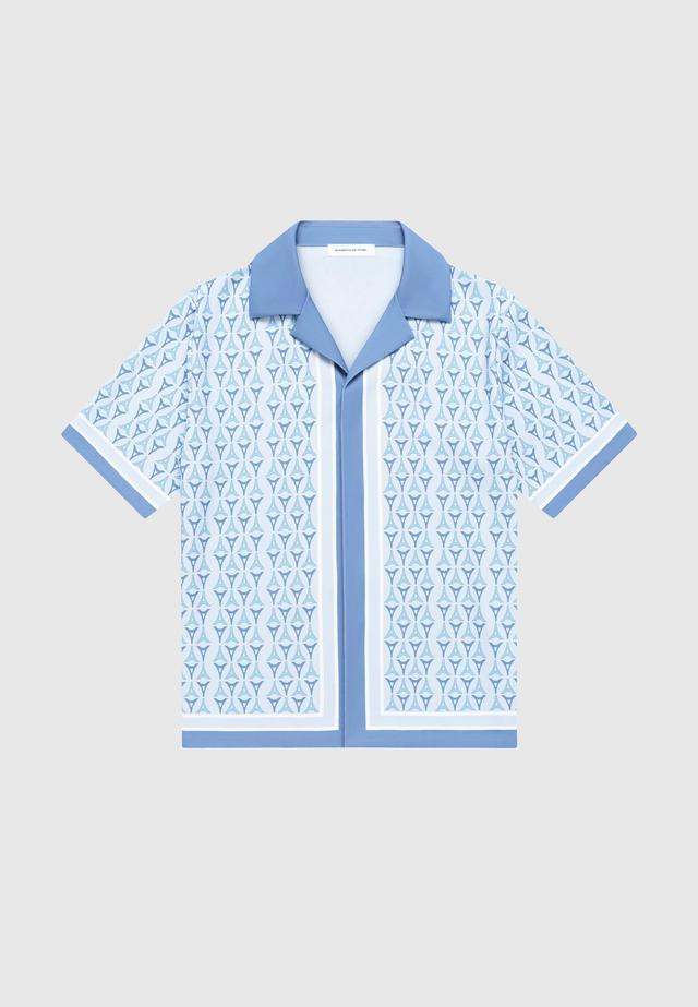 Eiffel Monogram Resort Shirt - Blue Male Product Image