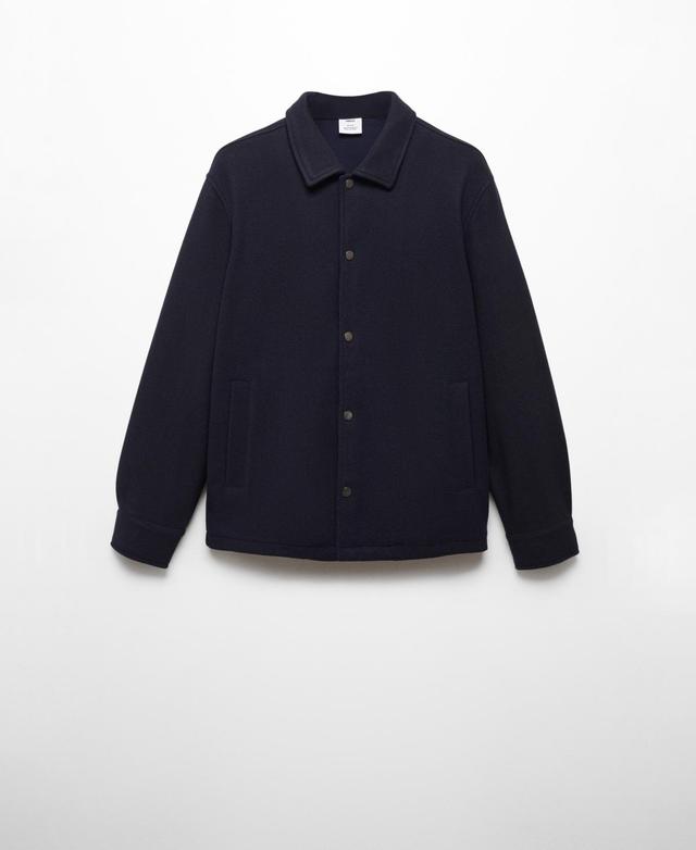 MANGO MAN - Snap buttons overshirt dark navyMen Product Image