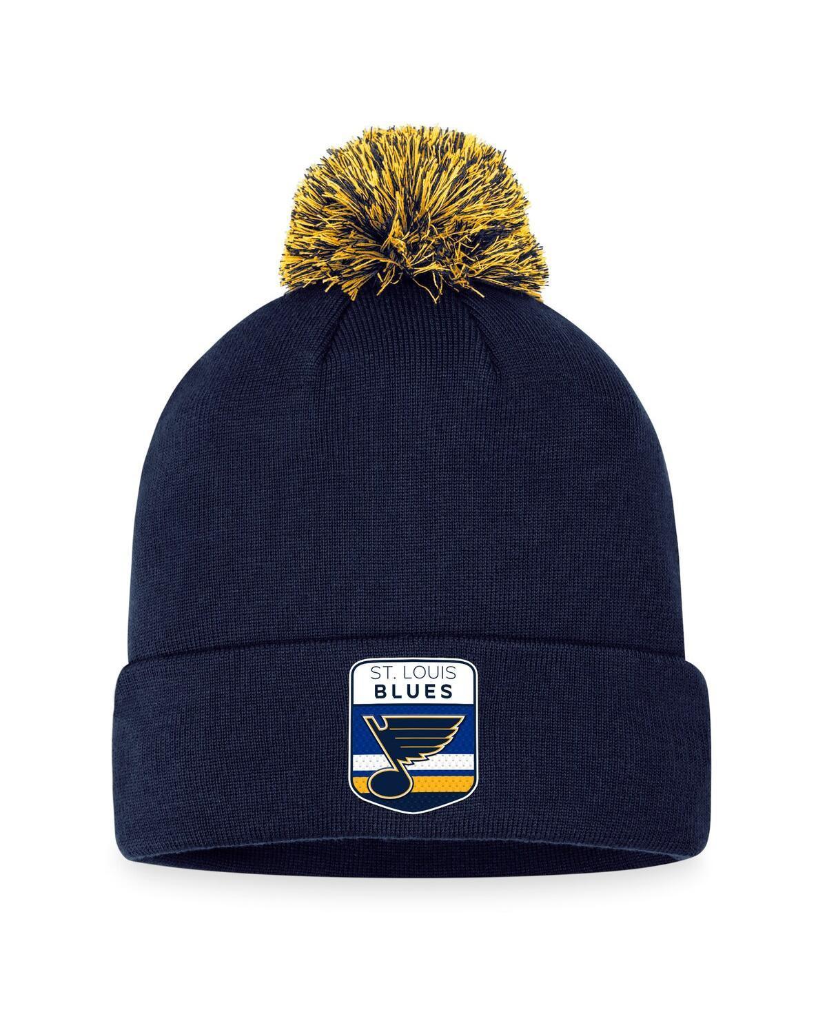 Mens Fanatics Navy St. Louis Blues 2023 Nhl Draft Cuffed Knit Hat with Pom Product Image