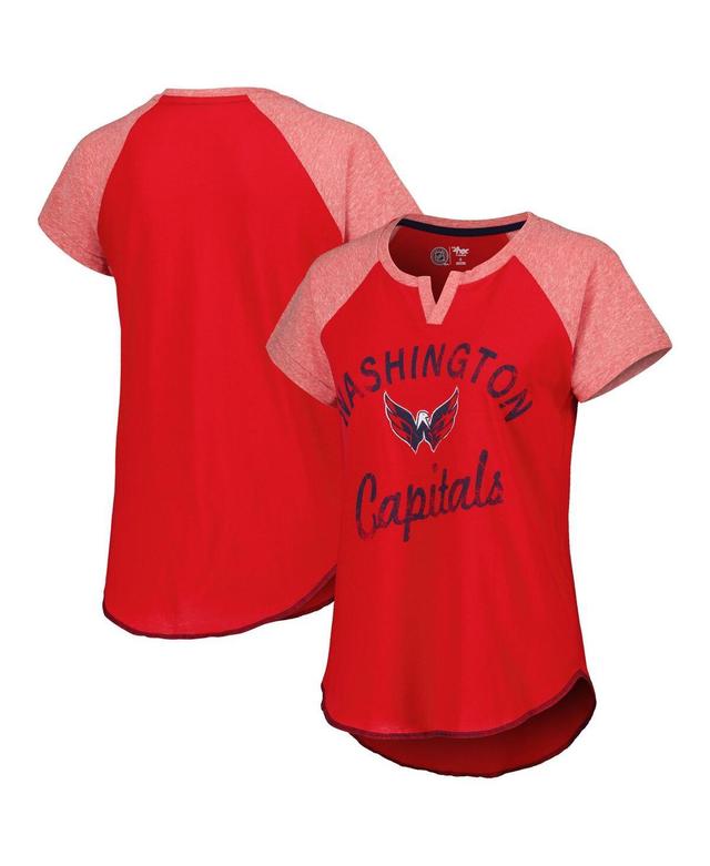 Womens Starter Washington Capitals Grand Slam Raglan Notch Neck T-Shirt Product Image