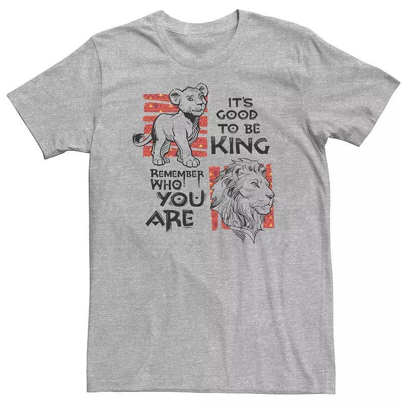 Big & Tall Disney The Lion King Live Action Simba Mufasa Quotes Poster Tee, Mens Product Image