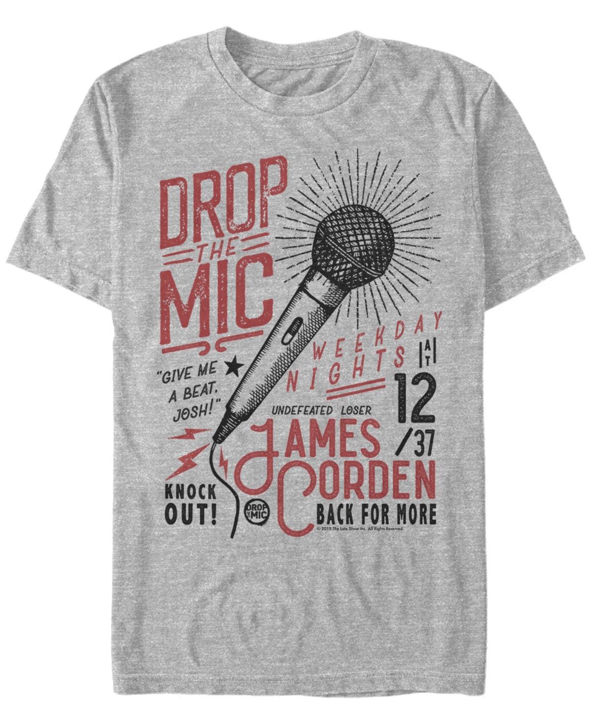 Mens The Late Late Show with James Cordon Mic Poster Tee Athletic Grey Product Image