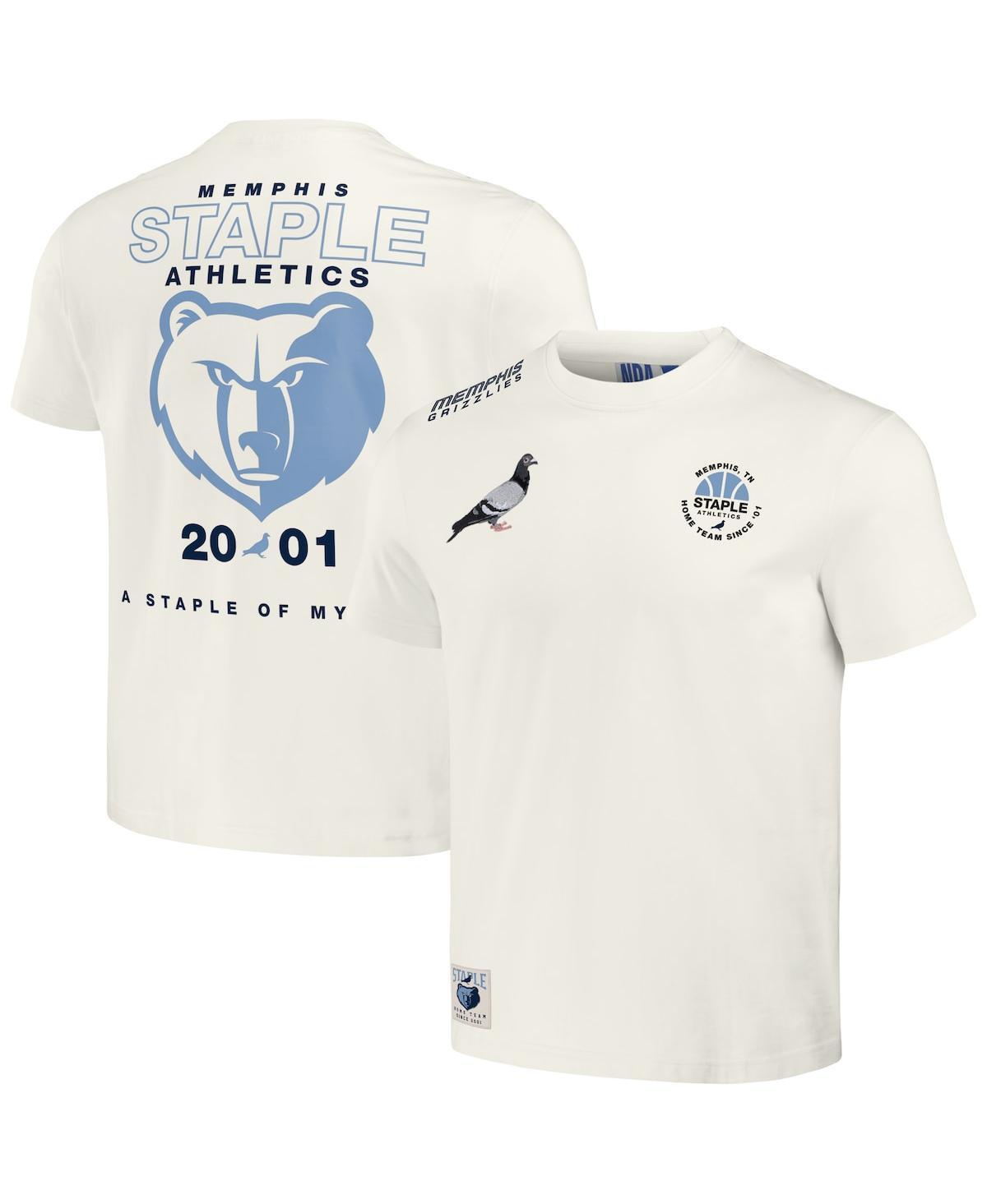 Mens Nba x Staple Cream Distressed Memphis Grizzlies Home Team T-shirt Product Image