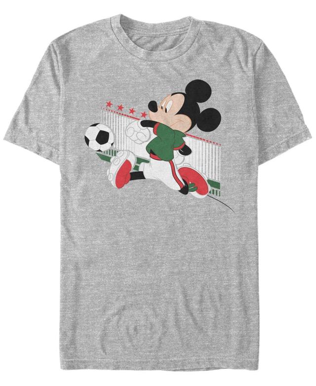 Mens Disney Mickey Mouse Ireland Soccer Uniform Portrait Tee Athletic Grey Product Image