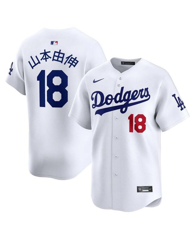 Nike Mens Yoshinobu Yamamoto White Los Angeles Dodgers Japanese Nameplate Home Limited Player Jersey - White Product Image