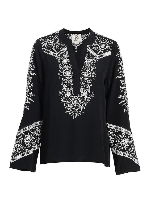 Womens Paola Floral Embroidered Top Product Image