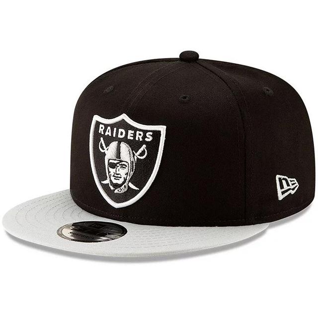 Mens New Era /Black Las Vegas Raiders Basic 9FIFTY Adjustable Snapback Hat Product Image