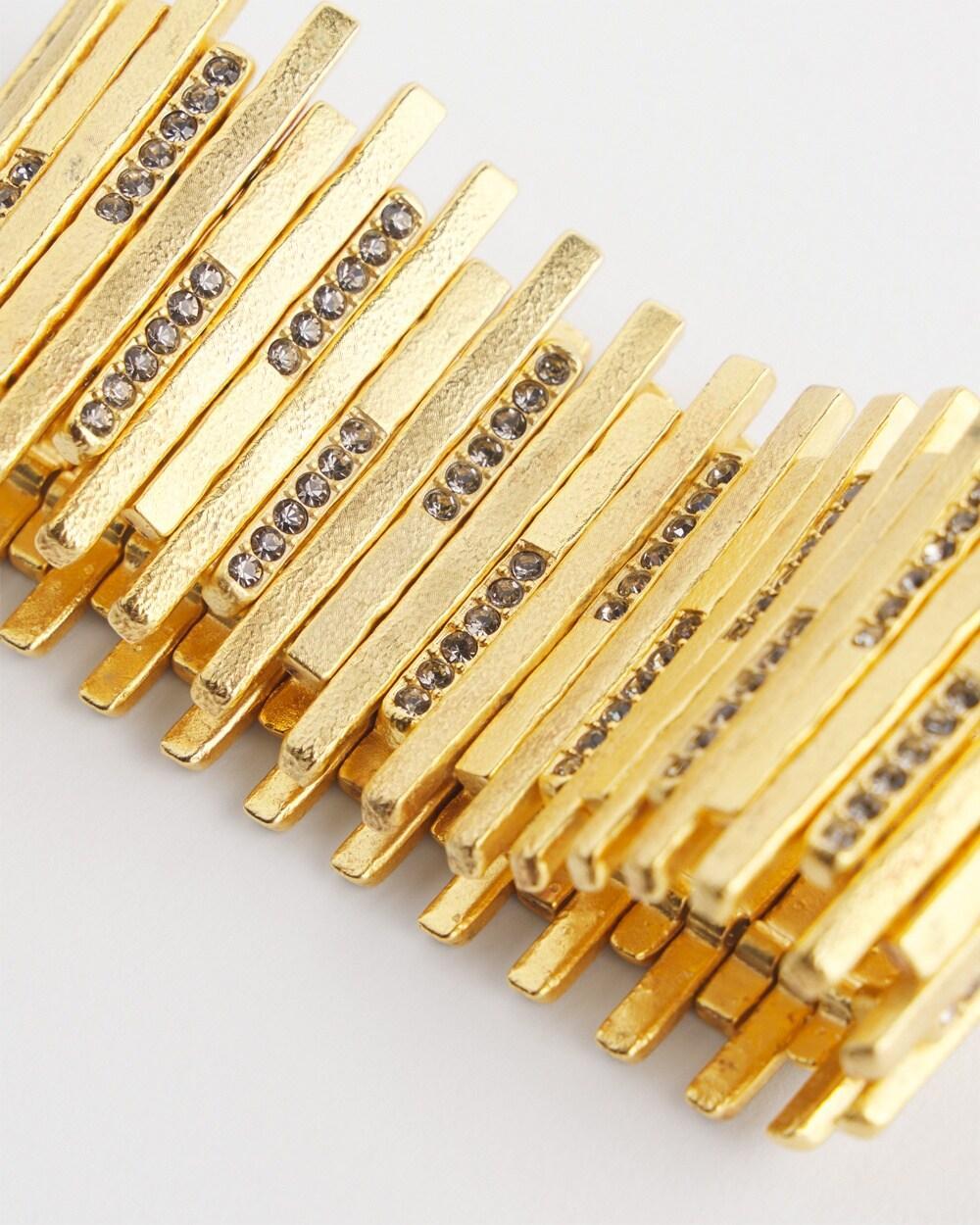 Brushed Gold Tone Stretch Bracelet Product Image