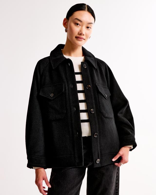 Wool-Blend Utility Shirt Jacket Product Image